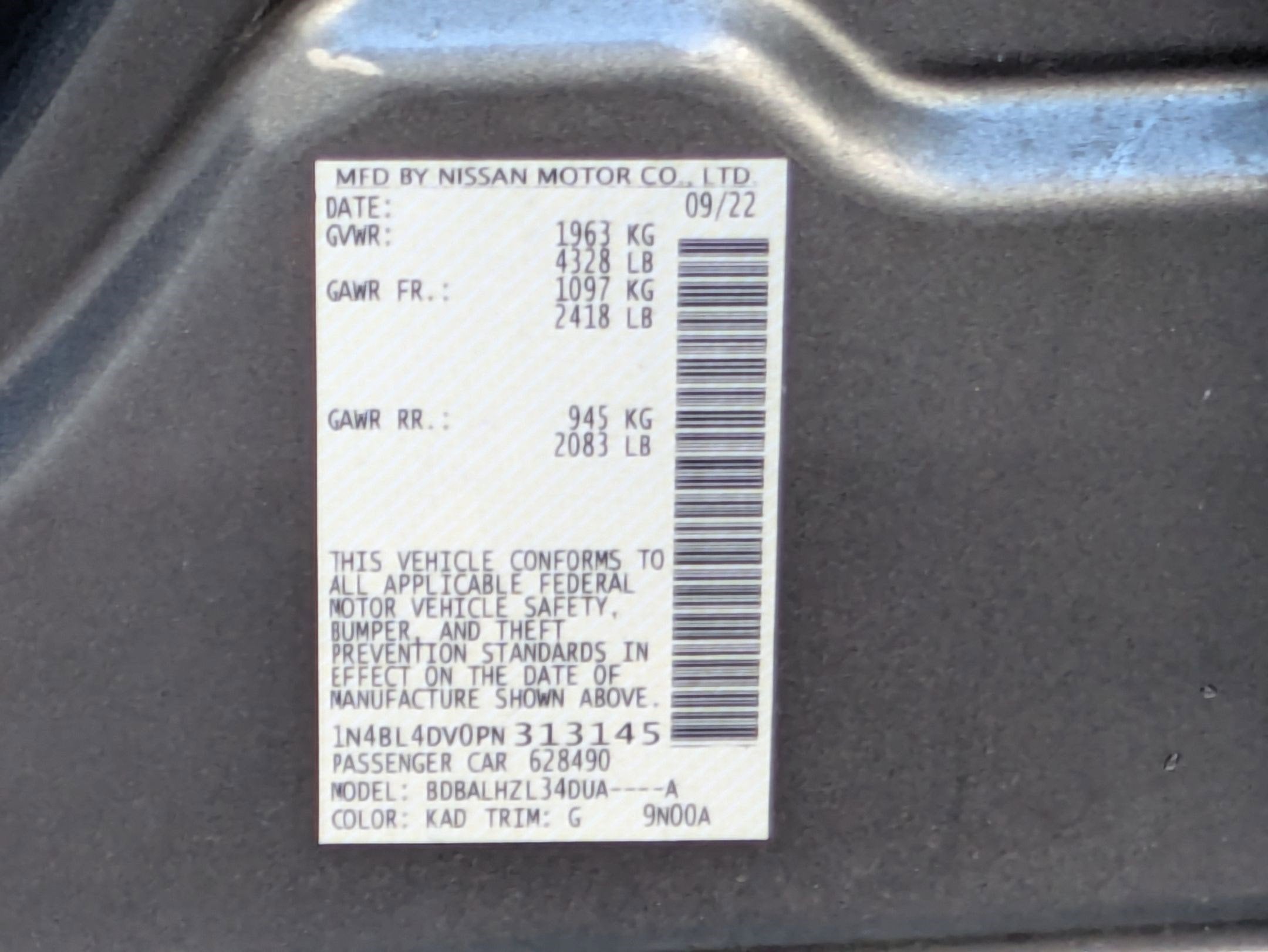 2023 Nissan Altima 2.5 SV