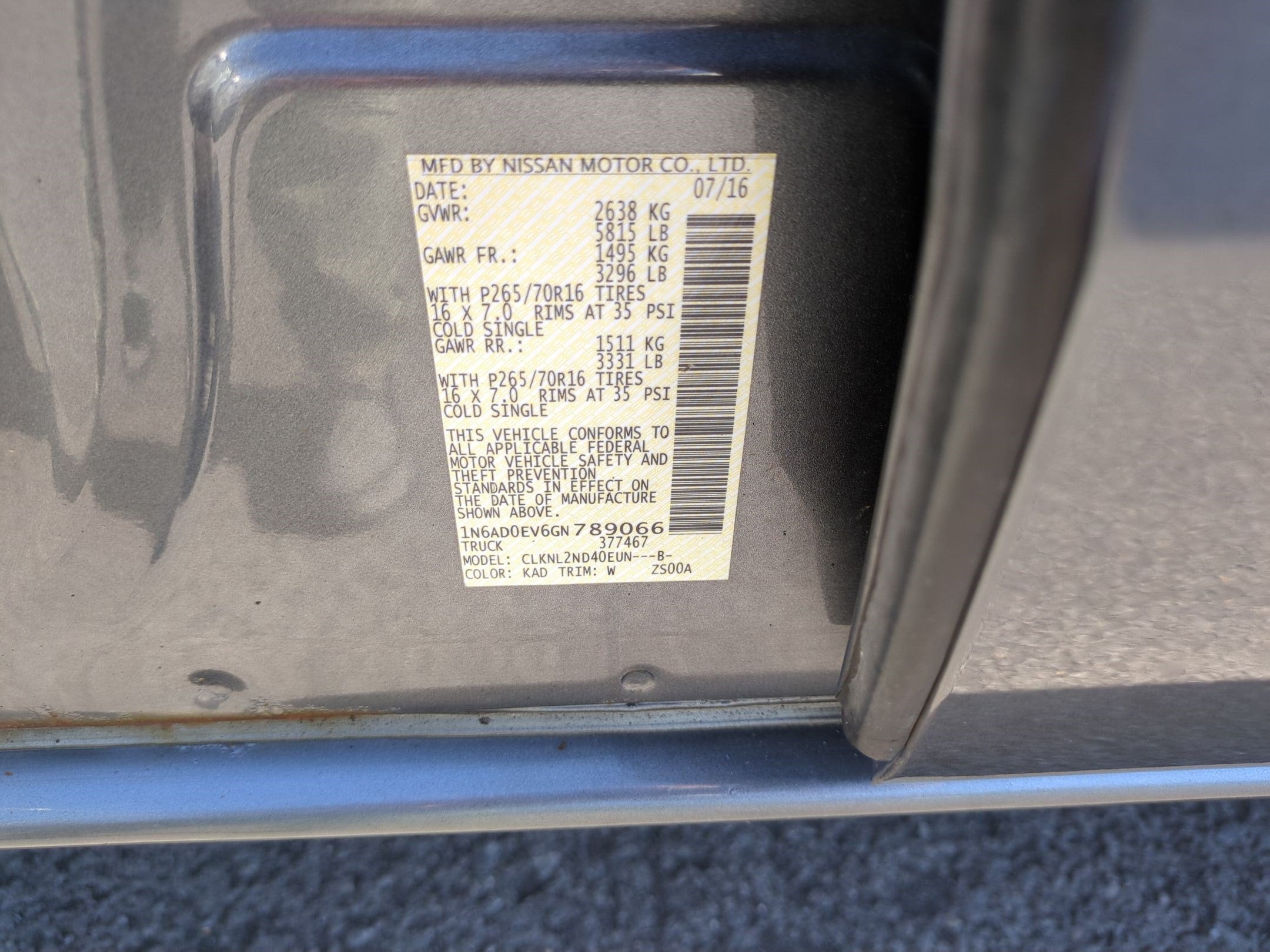 2016 Nissan Frontier SV