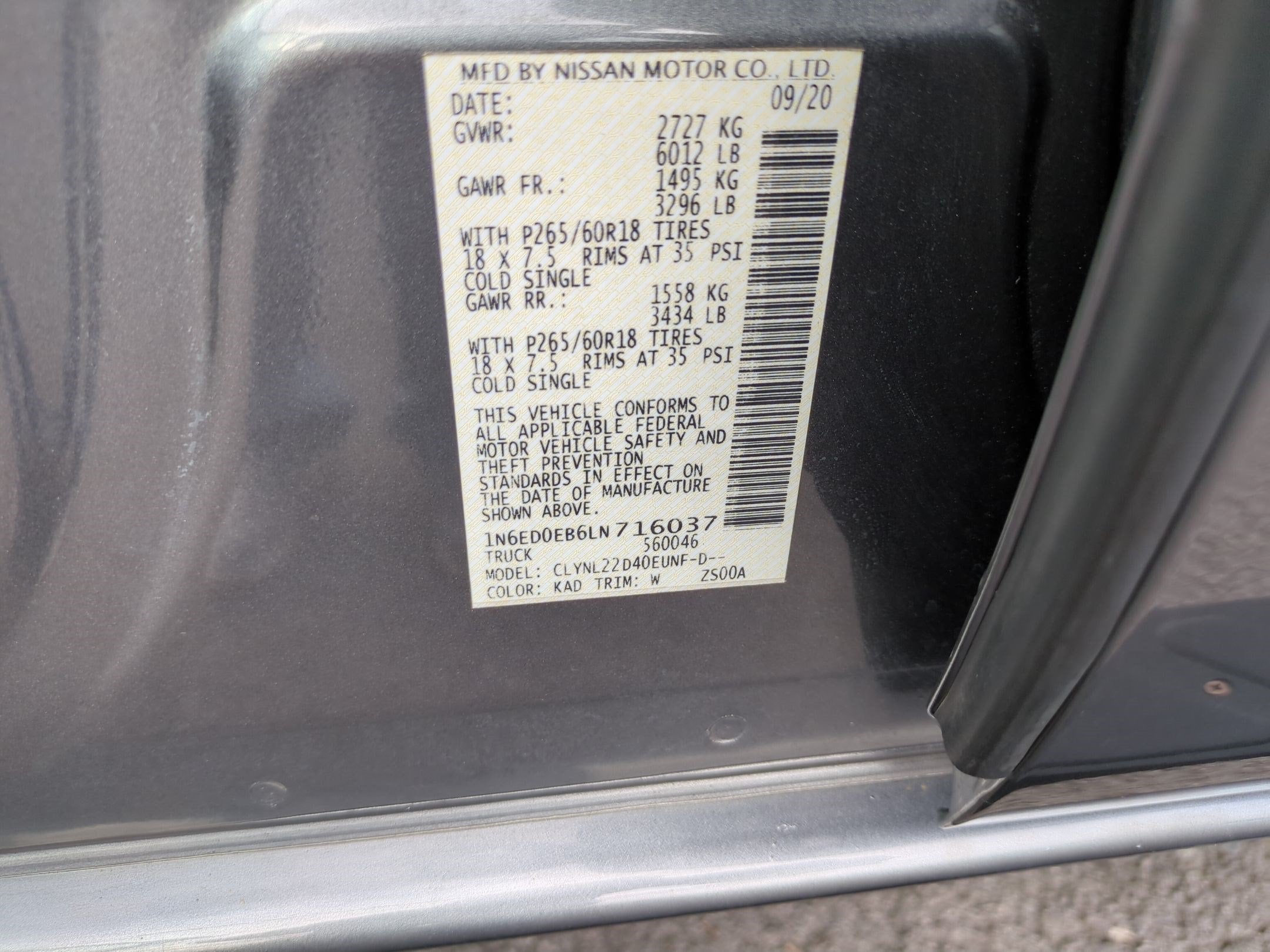2020 Nissan Frontier SV