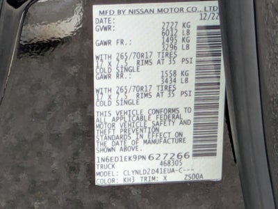 2023 Nissan Frontier PRO-4X