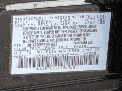 2026 Nissan Sentra SV