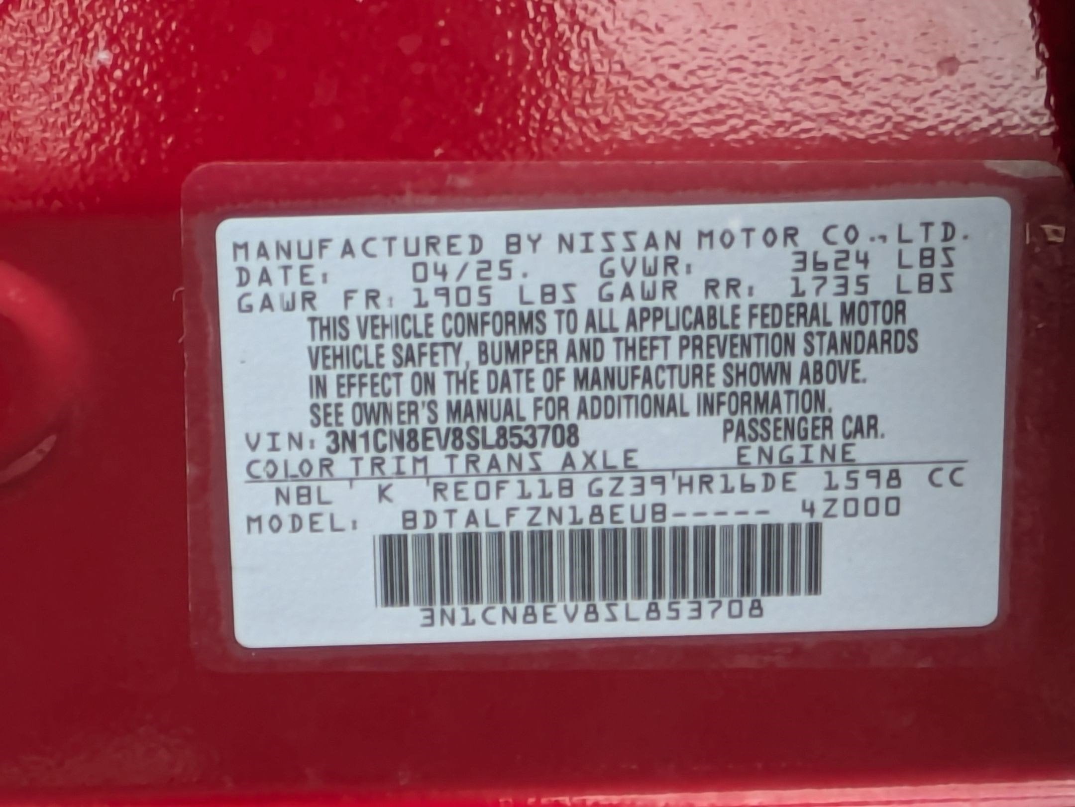 2025 Nissan Versa SV