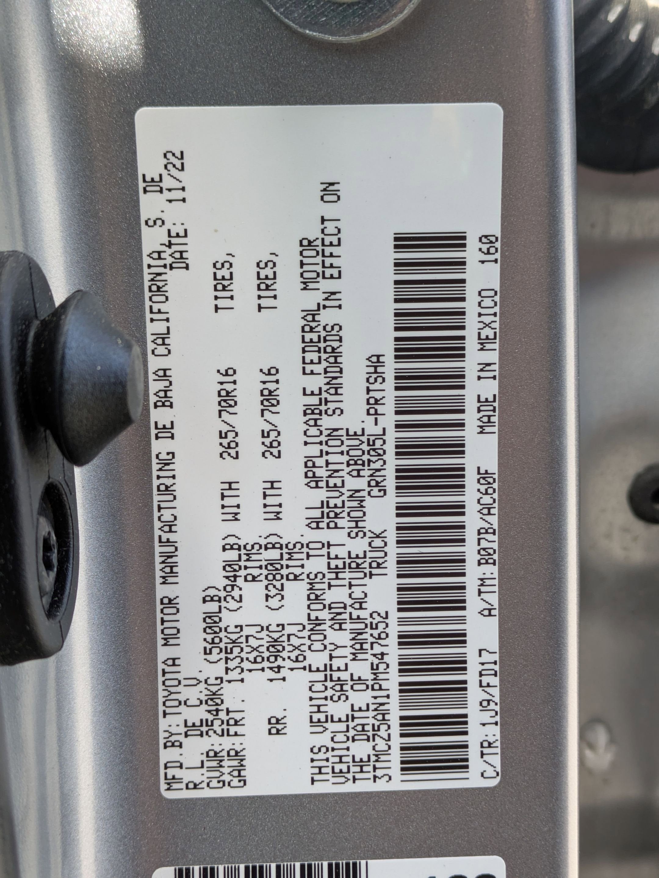 2023 Toyota Tacoma 4WD Base