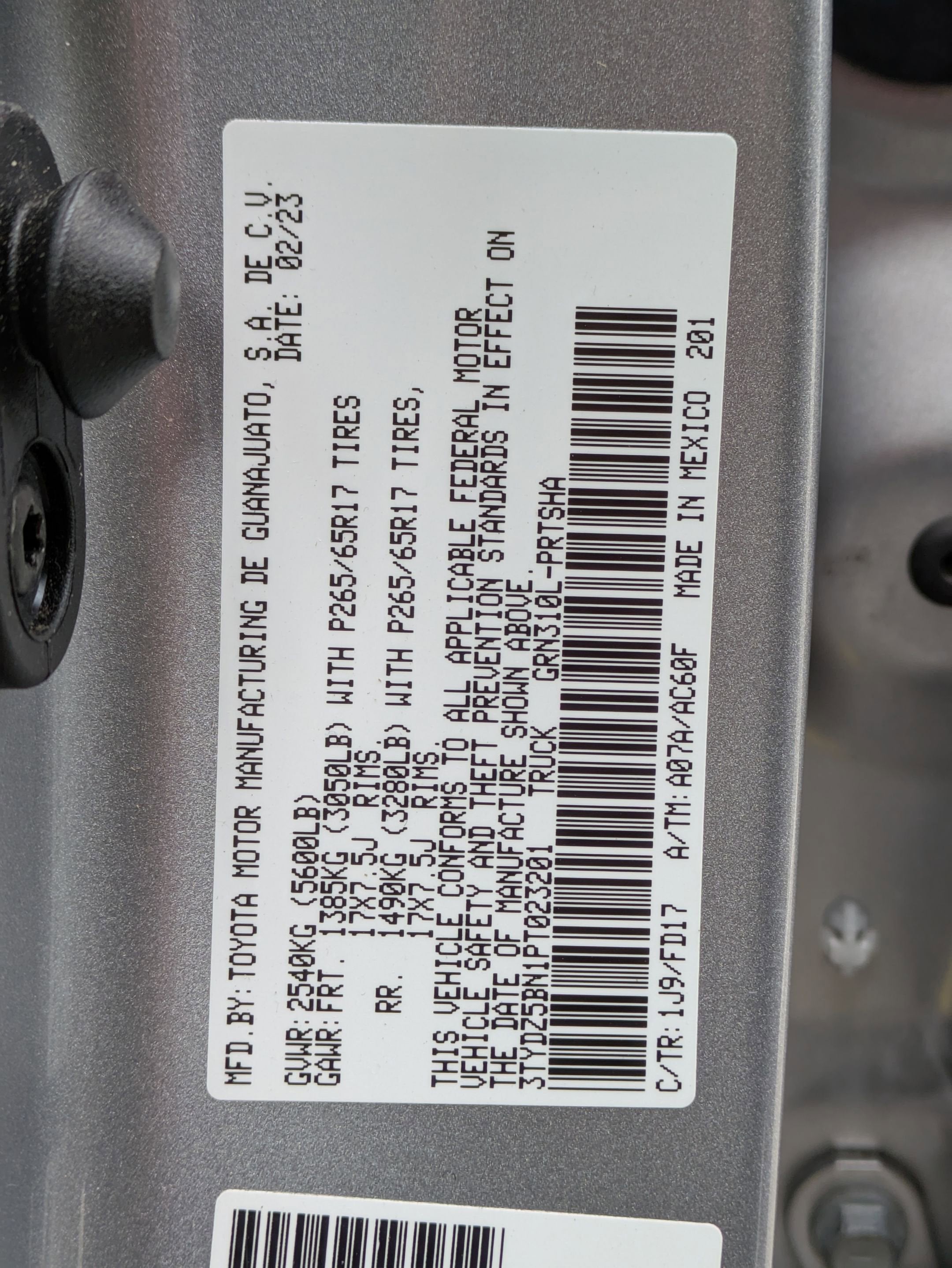 2023 Toyota Tacoma 4WD Base