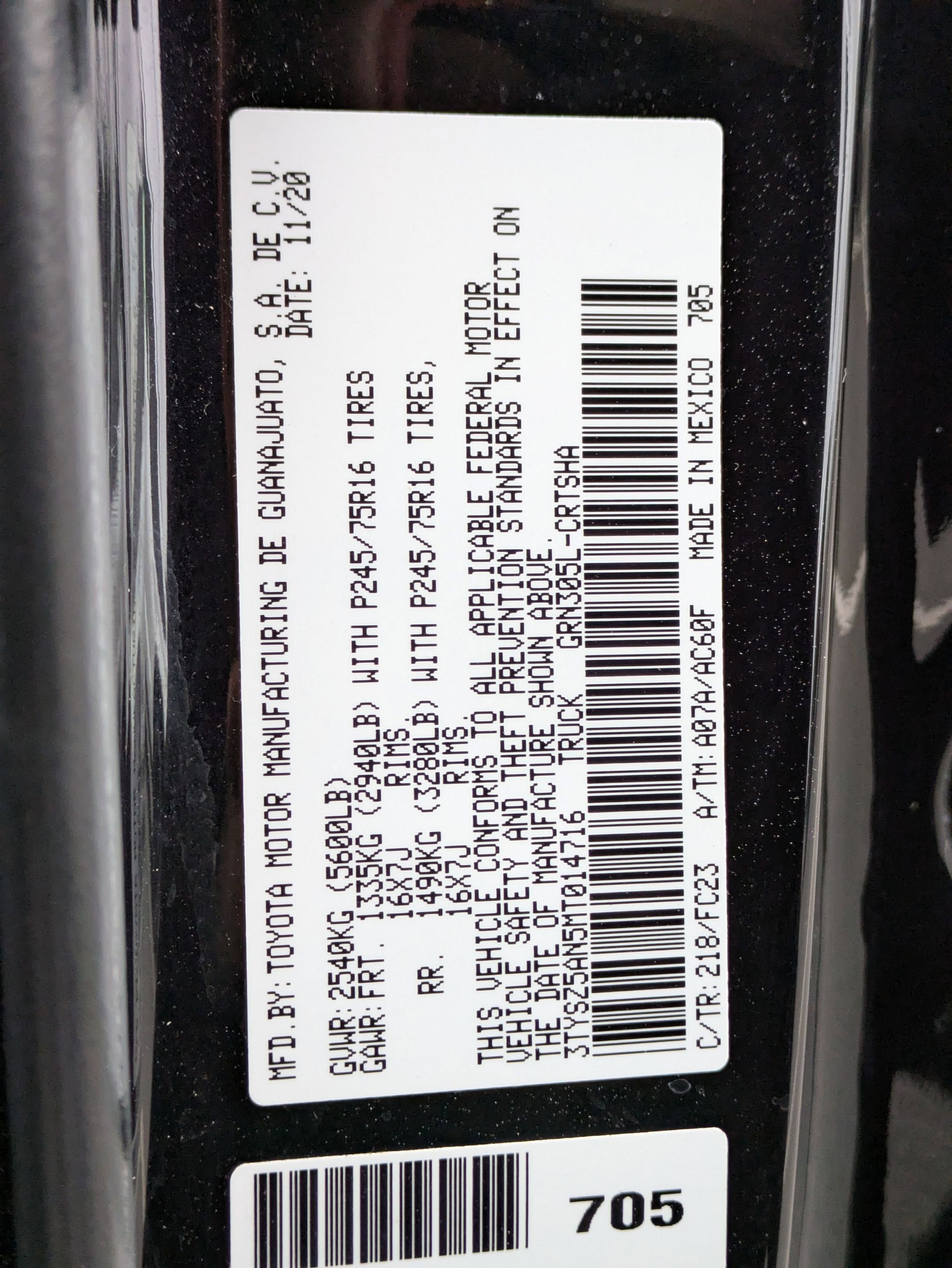 2021 Toyota Tacoma 4WD Base