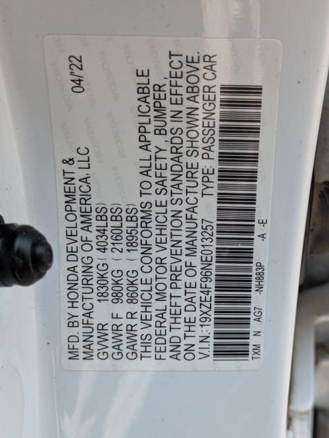 2022 Honda Insight Touring
