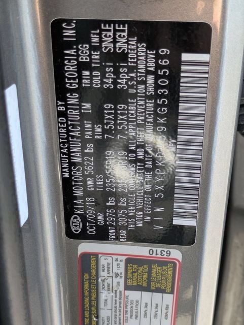 2019 Kia Sorento SX