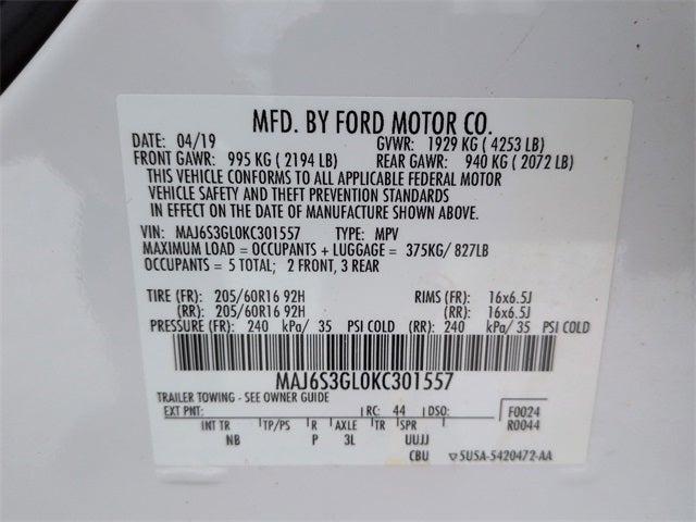 2019 Ford EcoSport SE