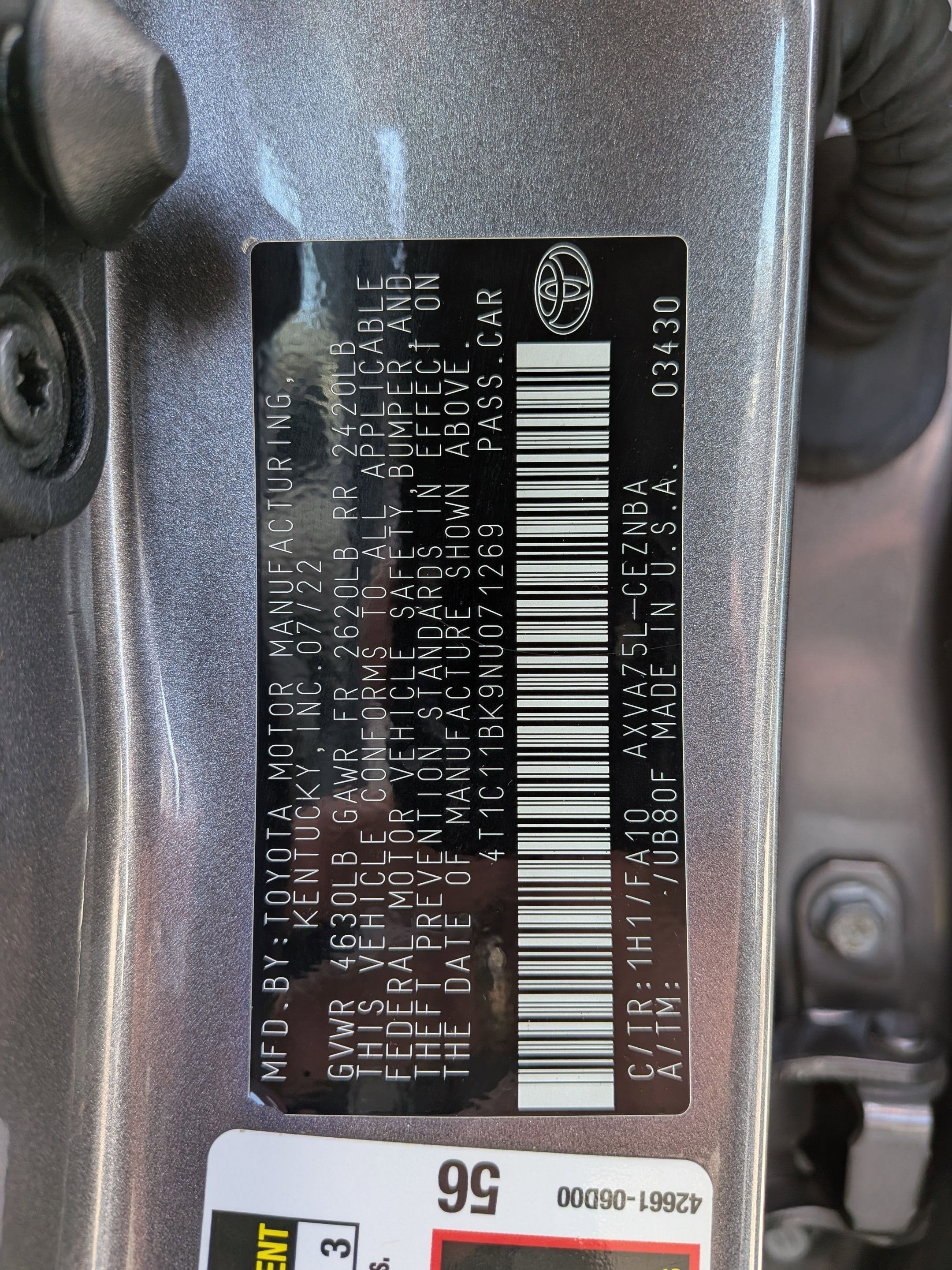 2022 Toyota Camry LE AWD