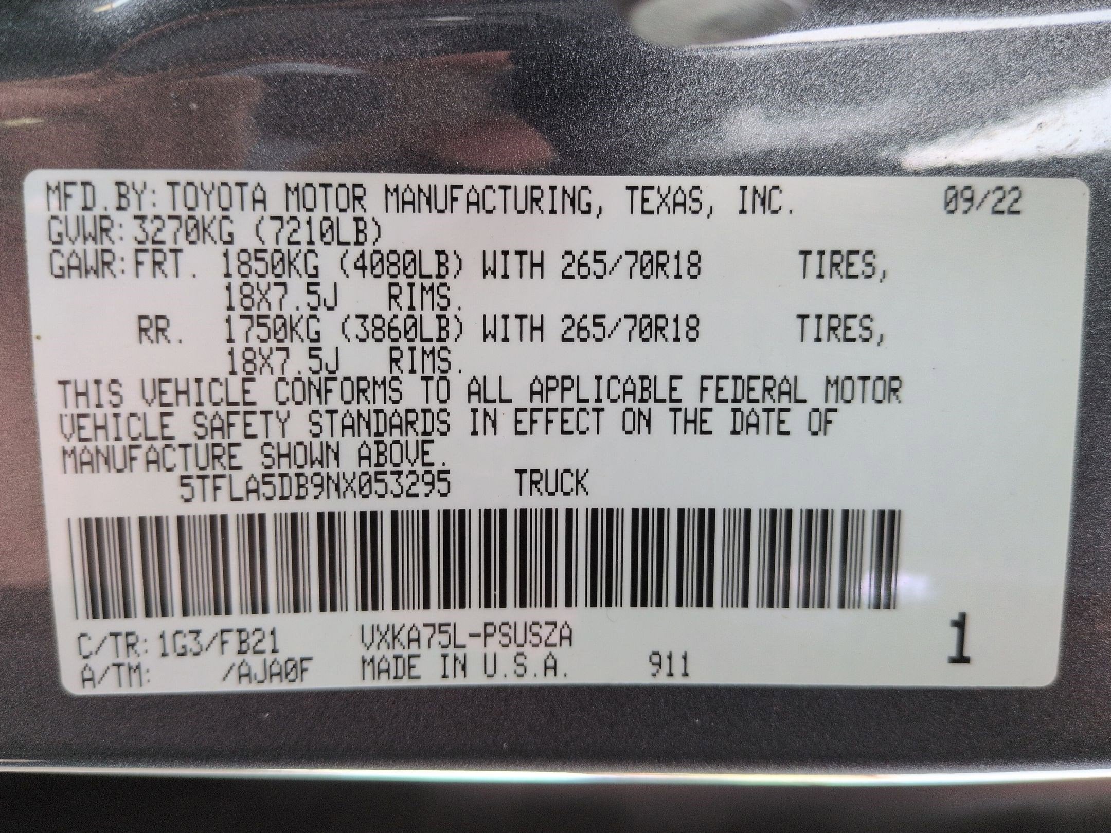 2022 Toyota Tundra SR5 w/ TRD Off Road & Convenience Pkg