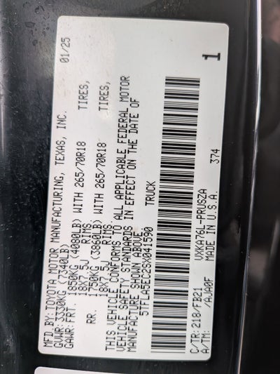 2025 Toyota Tundra SR5 w/ Off Road Pkg
