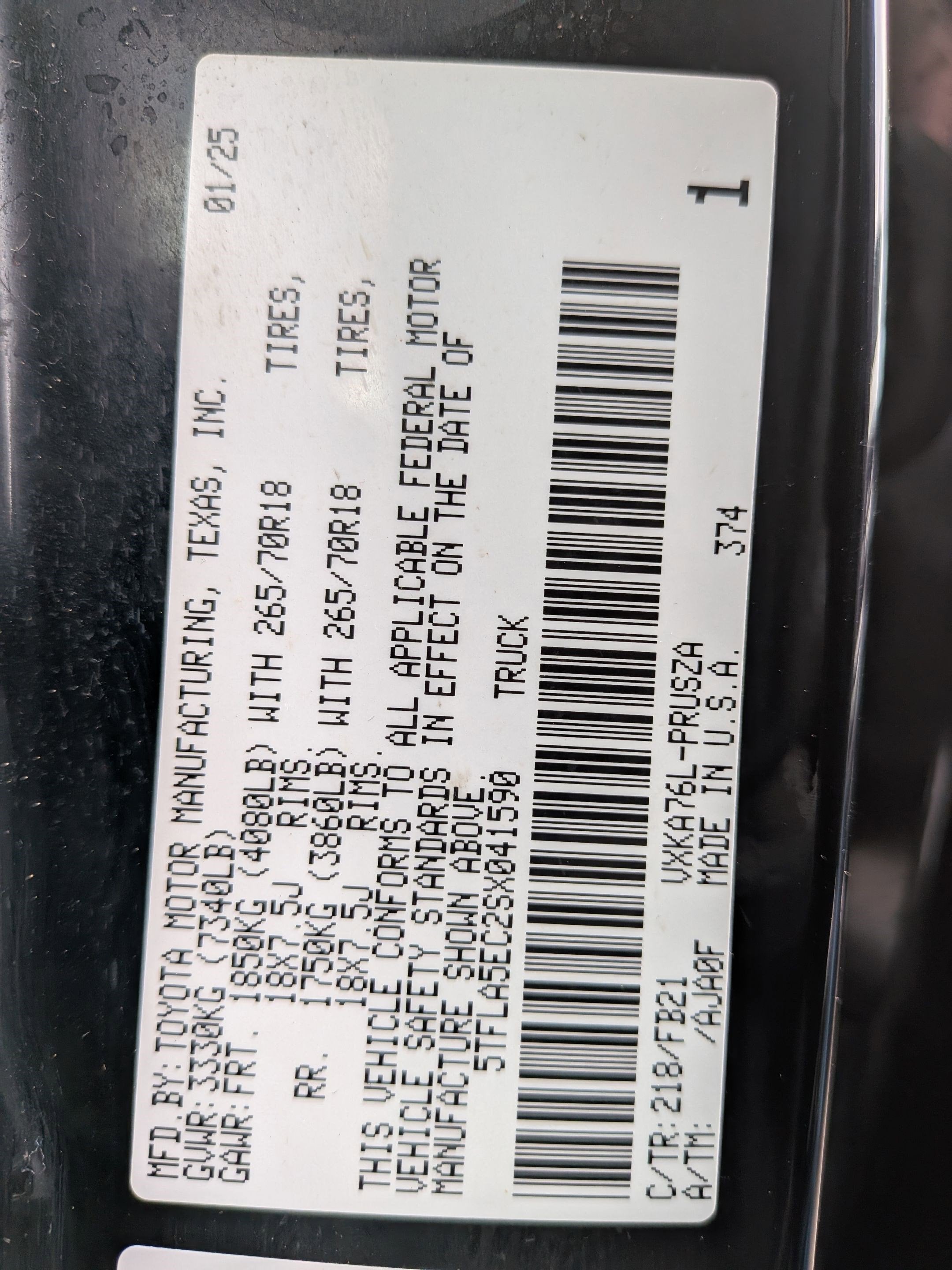 2025 Toyota Tundra SR5 w/ Off Road Pkg
