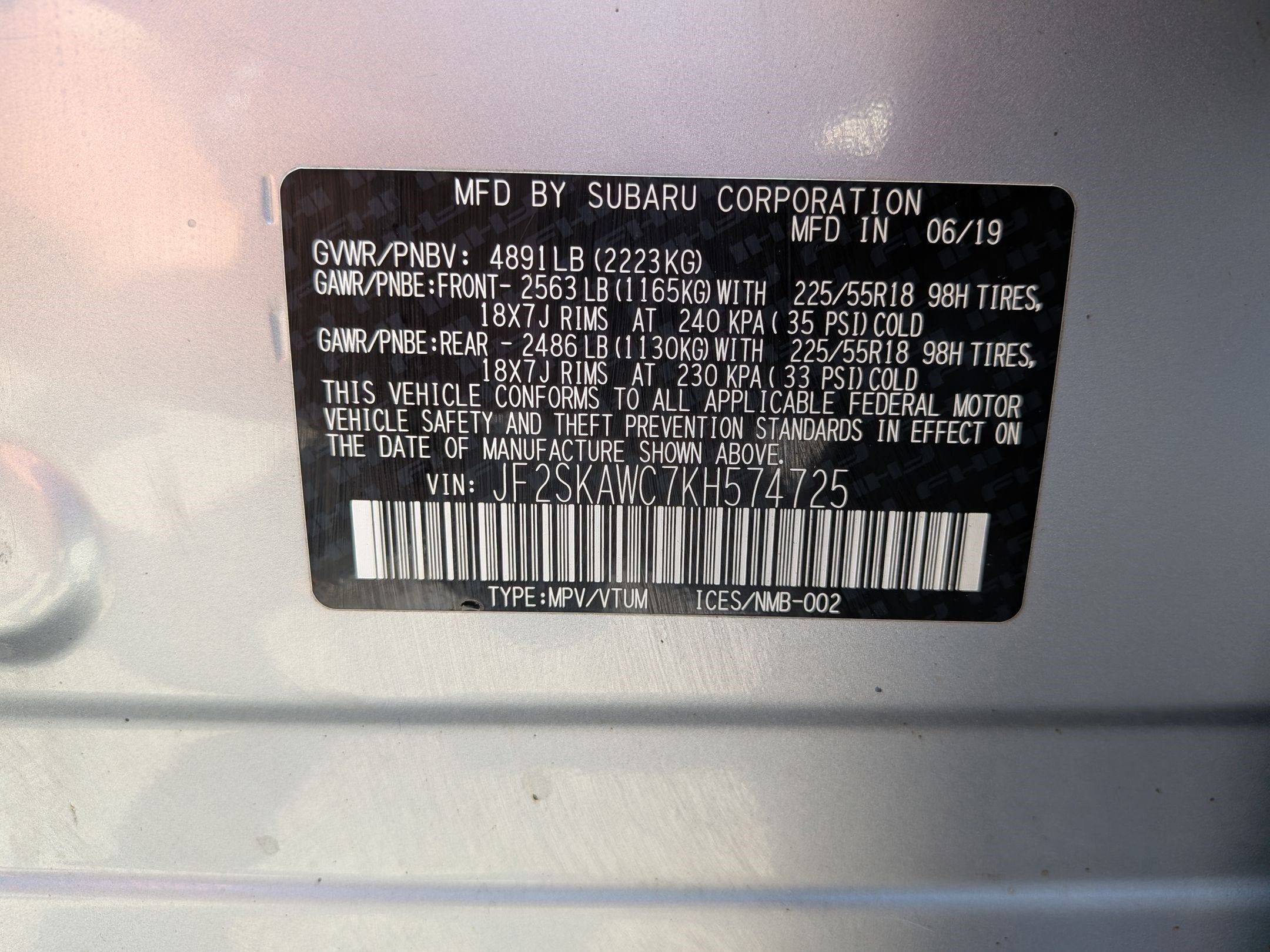 2019 Subaru Forester Touring