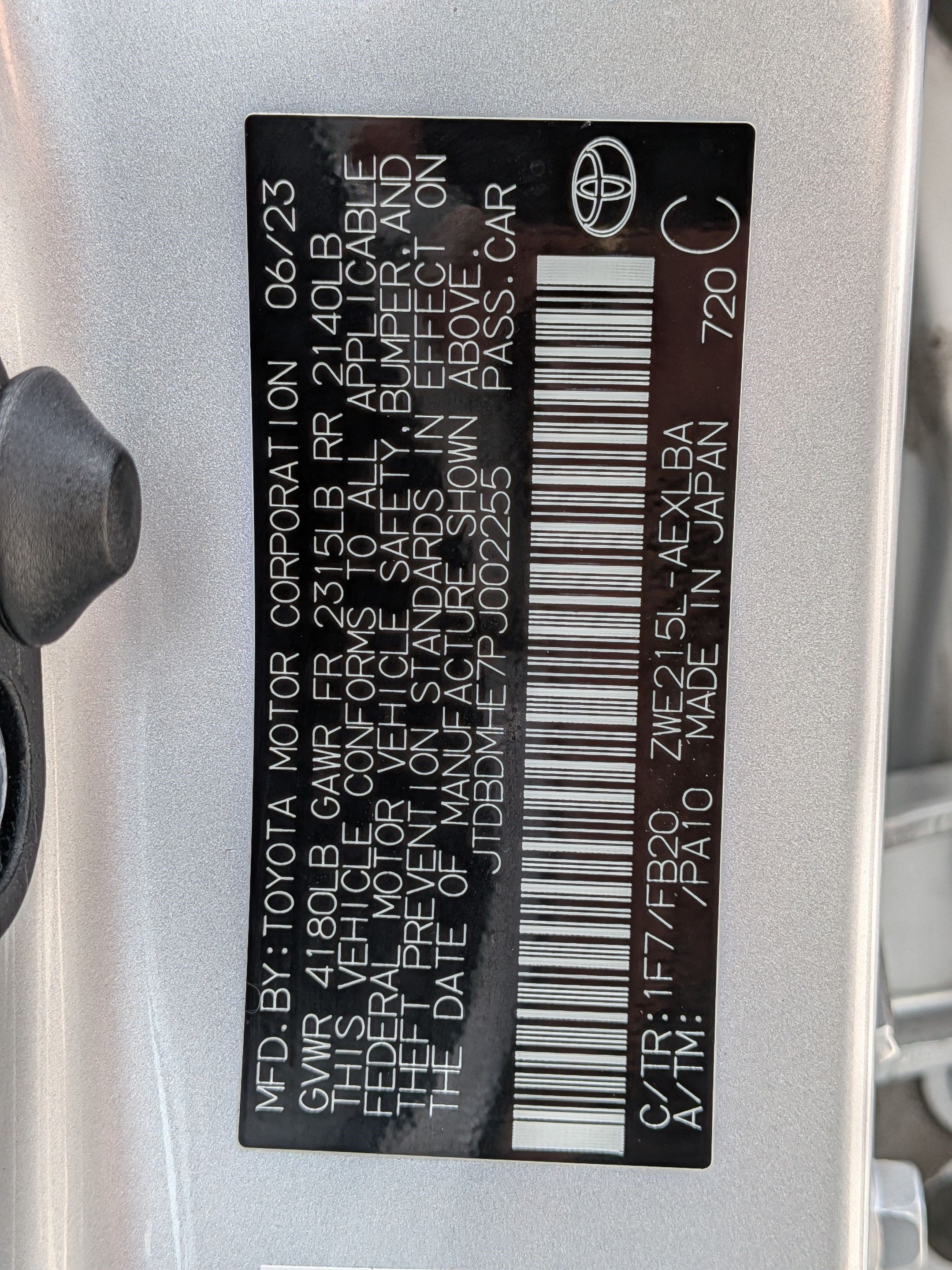 2023 Toyota Corolla Hybrid LE