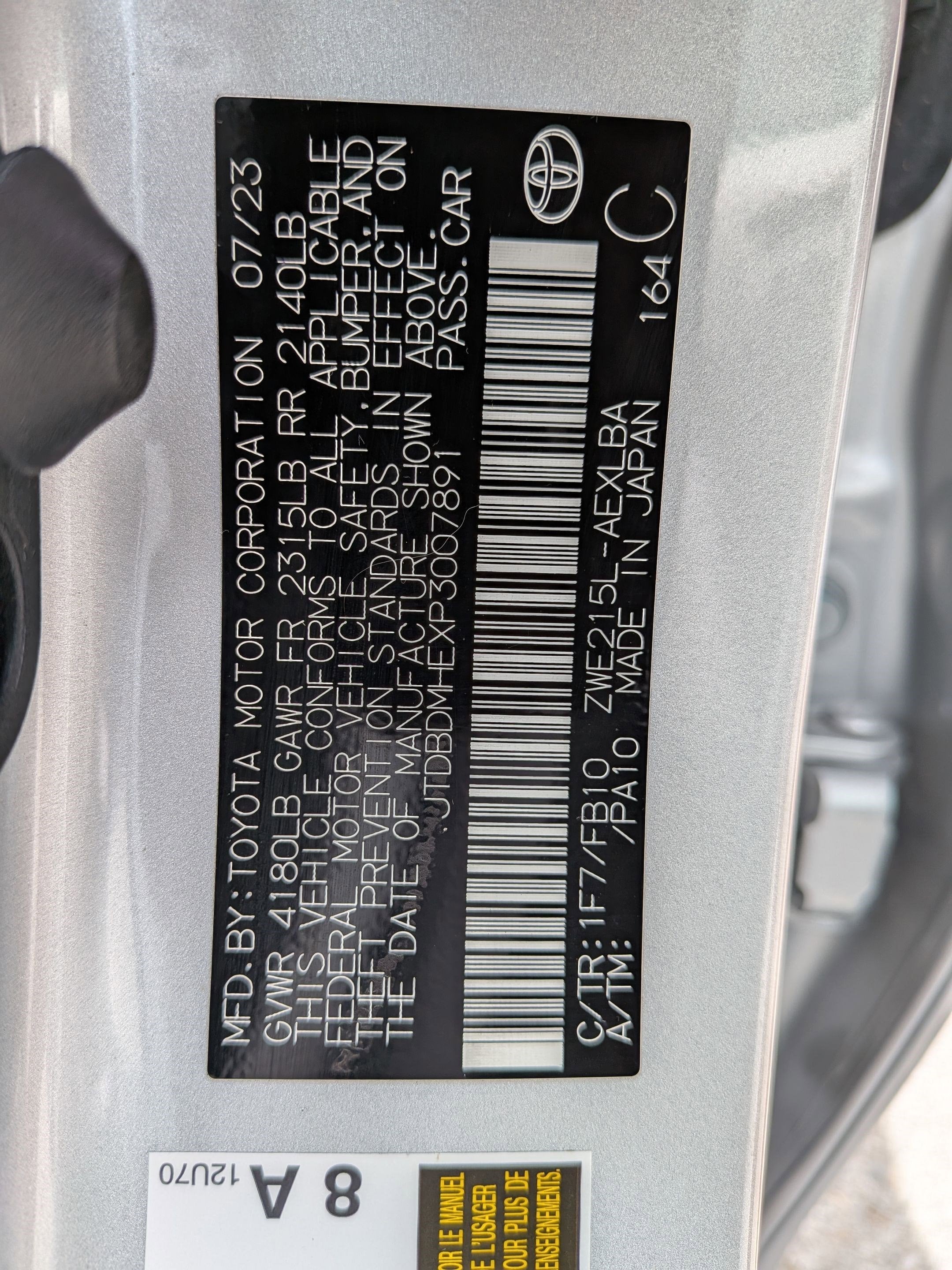 2023 Toyota Corolla Hybrid LE AWD