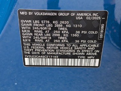 2025 Volkswagen Atlas Cross Sport 2.0T SE