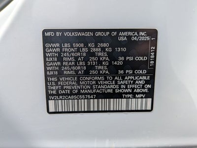 2025 Volkswagen Atlas 2.0T SE