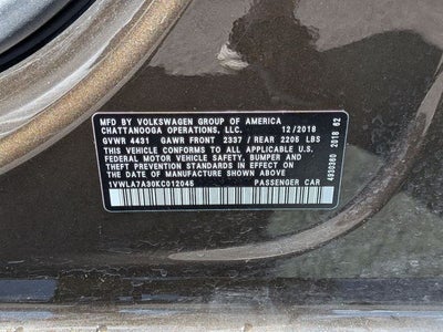 2019 Volkswagen Passat 2.0T Wolfsburg