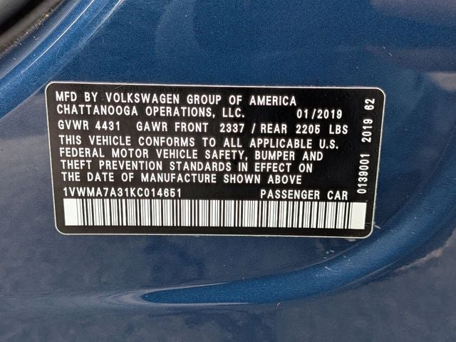 2019 Volkswagen Passat 2.0T SE R-Line