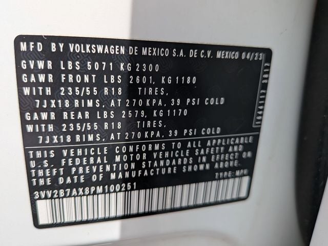 2023 Volkswagen Tiguan 2.0T SE
