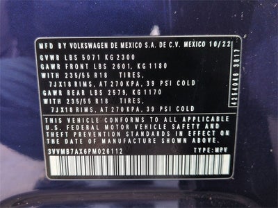 2023 Volkswagen Tiguan 2.0T SE