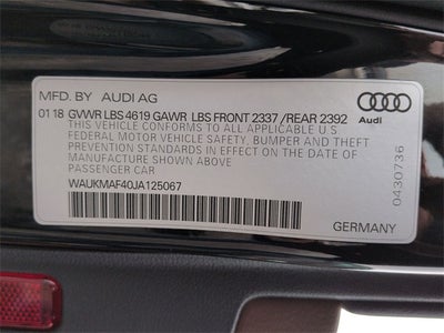 2018 Audi A4 2.0T ultra Premium