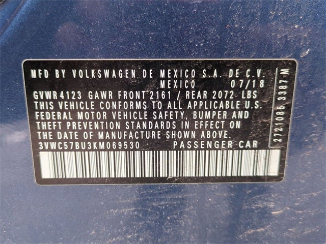 2019 Volkswagen Jetta 1.4T S