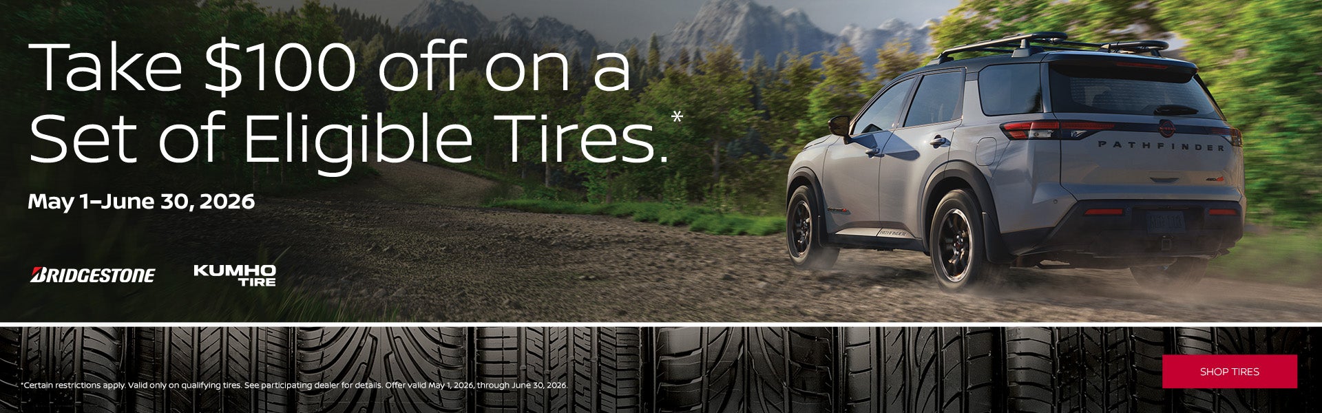buy 3 eligible tires get the 4th for 1$