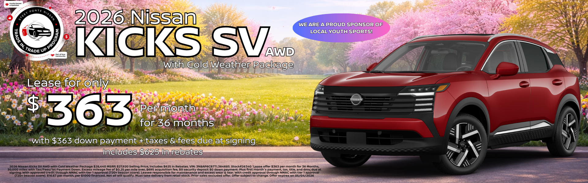 2026 Nissan Kicks Lease Offer