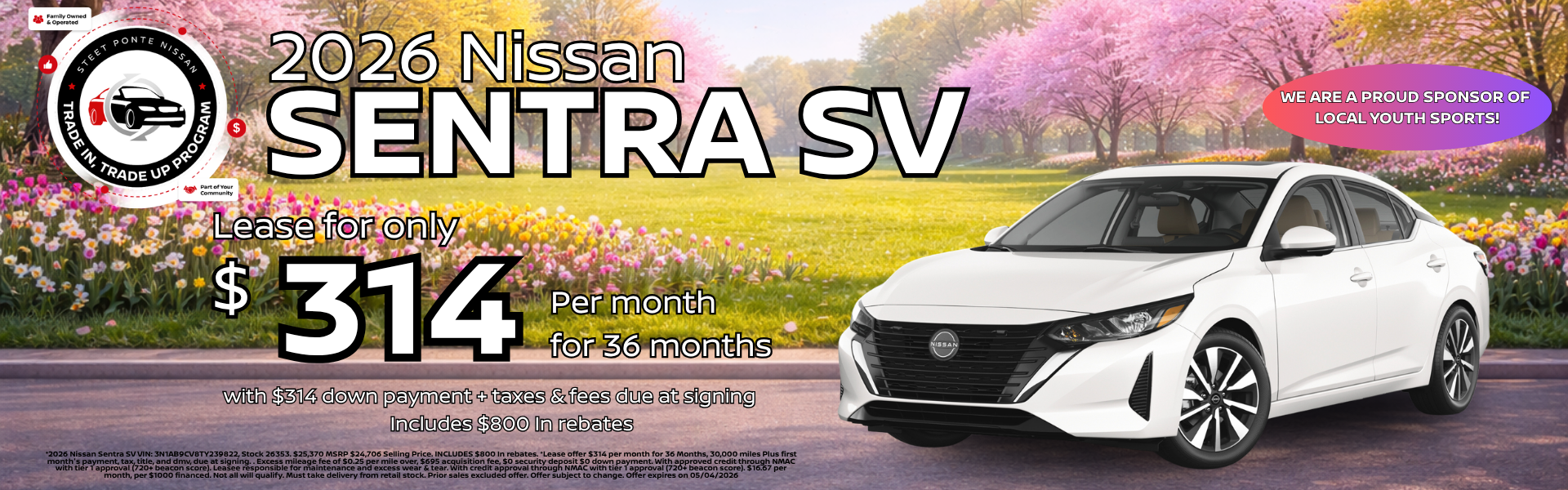 2026 Nissan Sentra Lease Offer