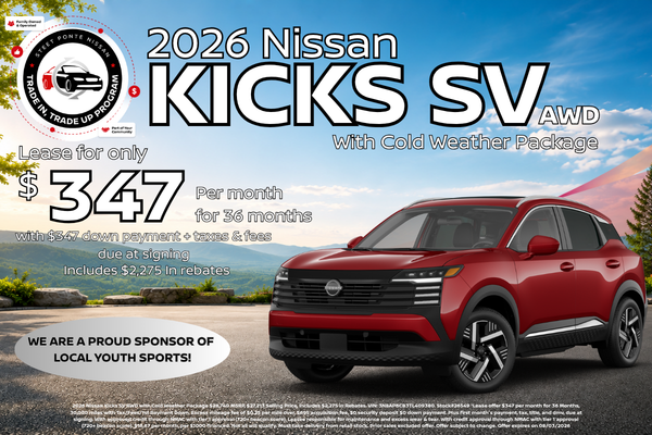 2026 Nissan Kicks SV Lease Offer