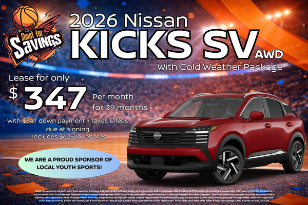 2026 Nissan Kicks SV Lease Offer