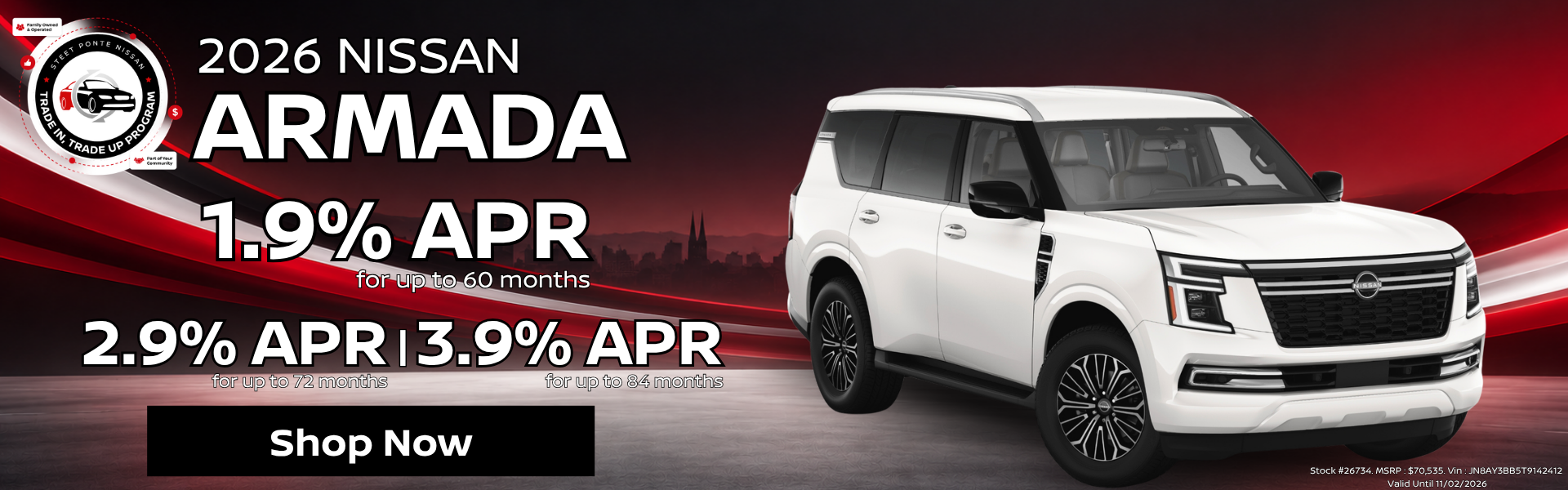 2026 Nissan Armada October Offer