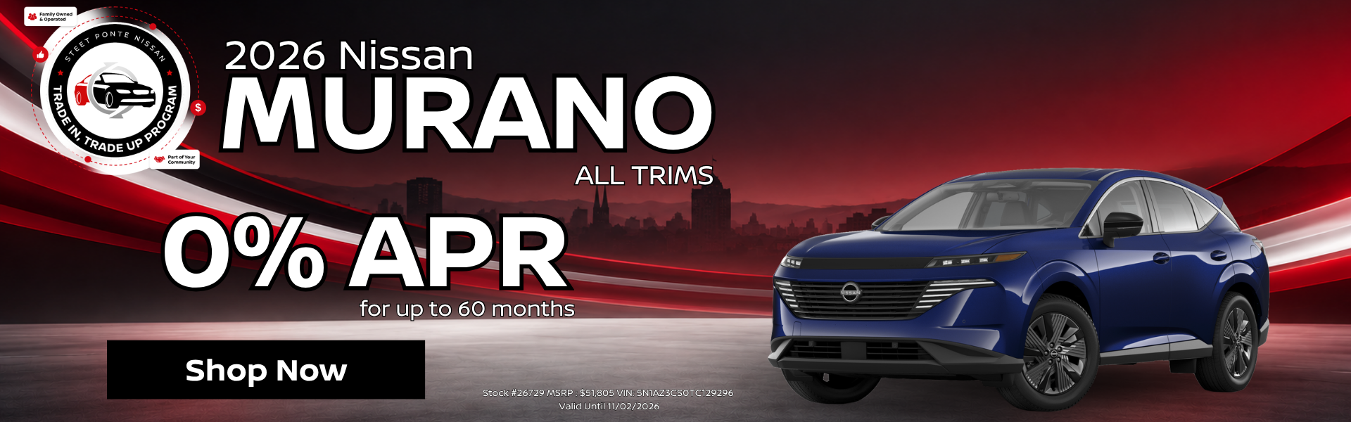 2026 Nissan Murano October Offers