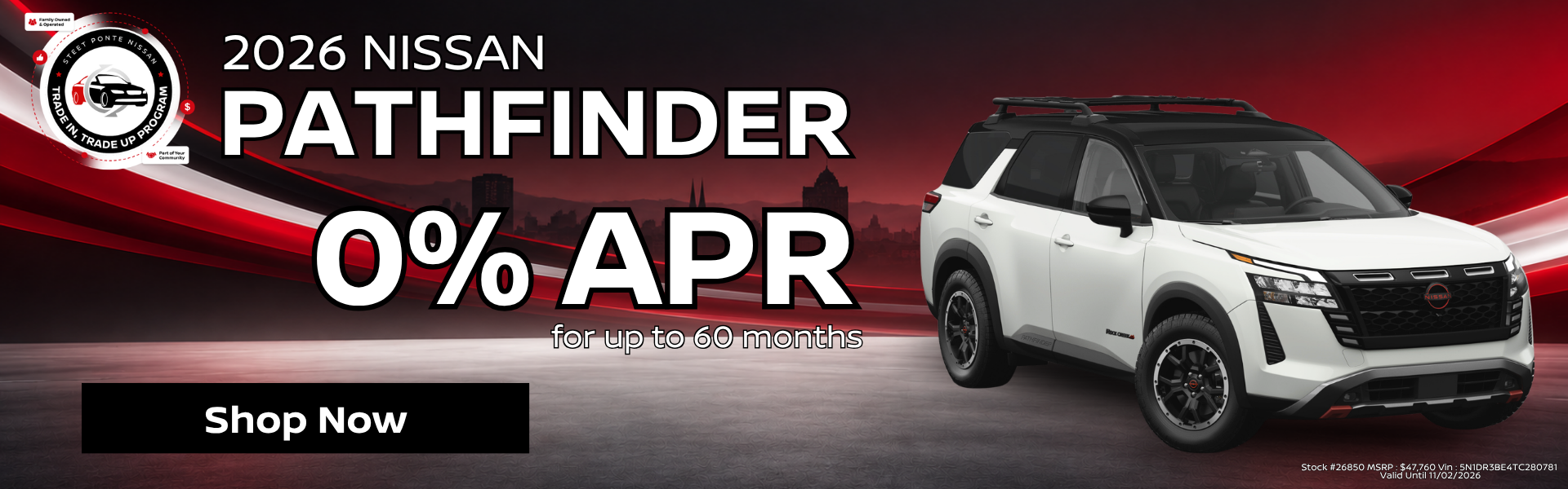 2026 Nissan Pathfinder October Offer