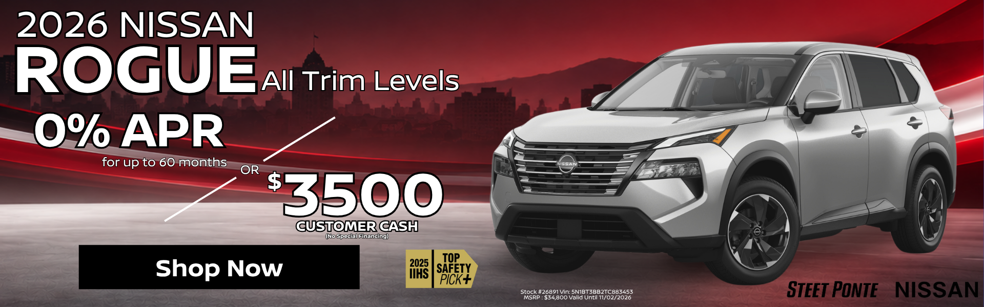 2026 Nissan Rogue October Offer
