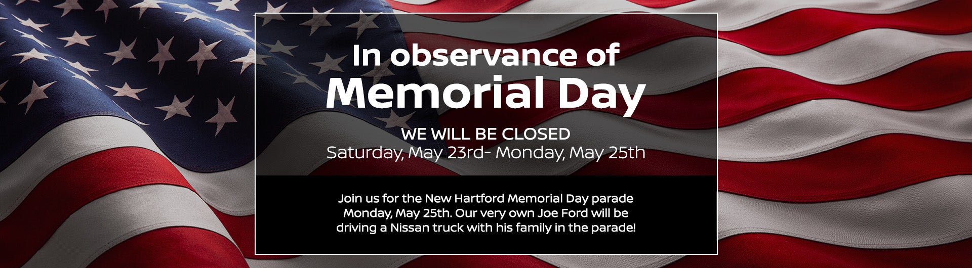 Closed Memorial Day