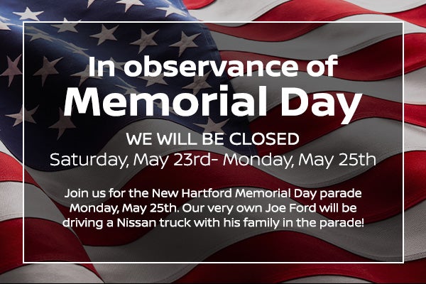 Closed Memorial Day